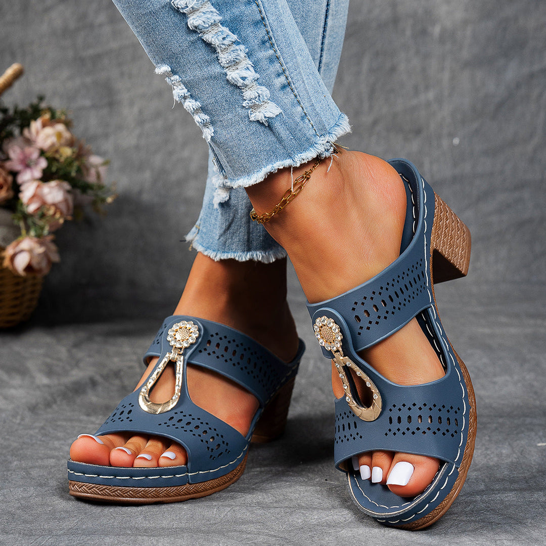 JANESSA - ZIRCON-TRIMMED ORTHOPEDIC COMFORT SANDAL