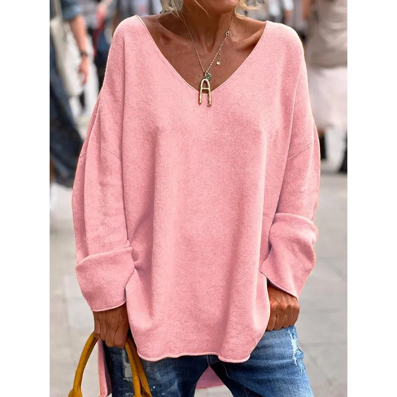 PAU - RELAXED FIT V-NECK BLOUSE