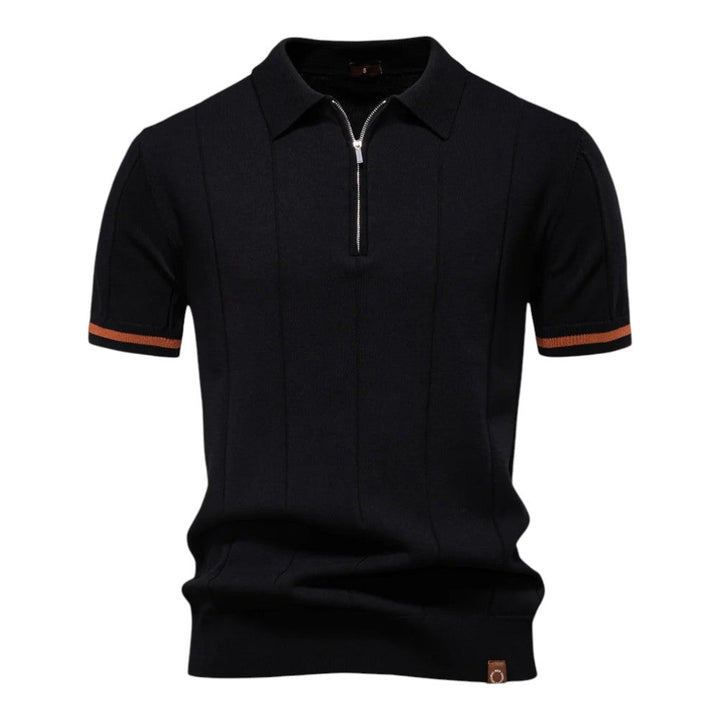 EROSS - MODERN TEXTURED ZIP POLO
