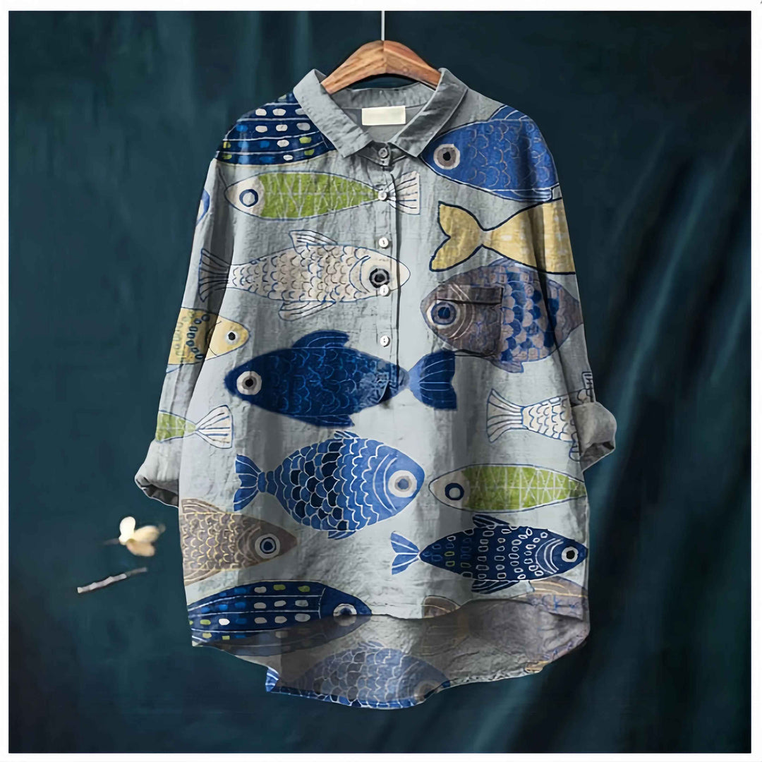 Mable | Fish Print Shirt