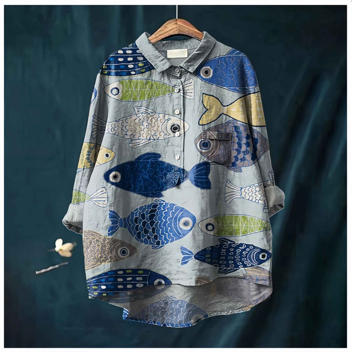 Mable | Fish Print Shirt