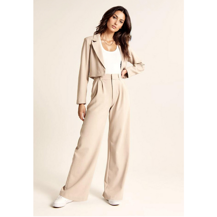 MERILYN - TAPERED WIDE LEG TROUSERS