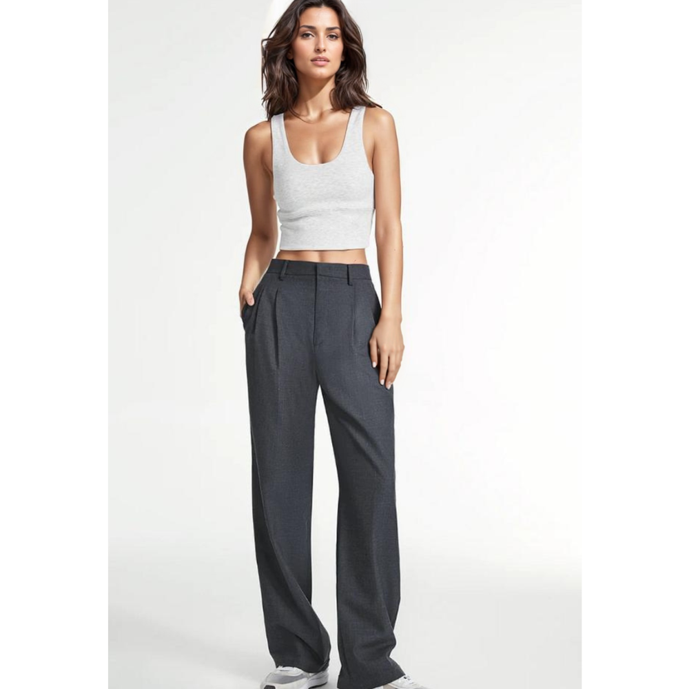 MERILYN - TAPERED WIDE LEG TROUSERS
