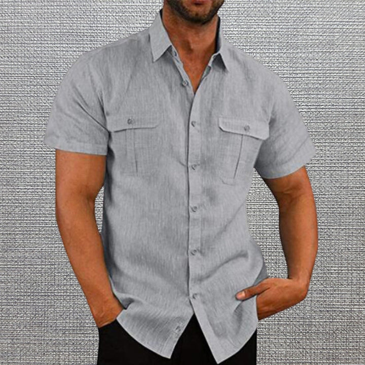 DARREN- BUTTON-UP POLO WITH DUAL POCKETS