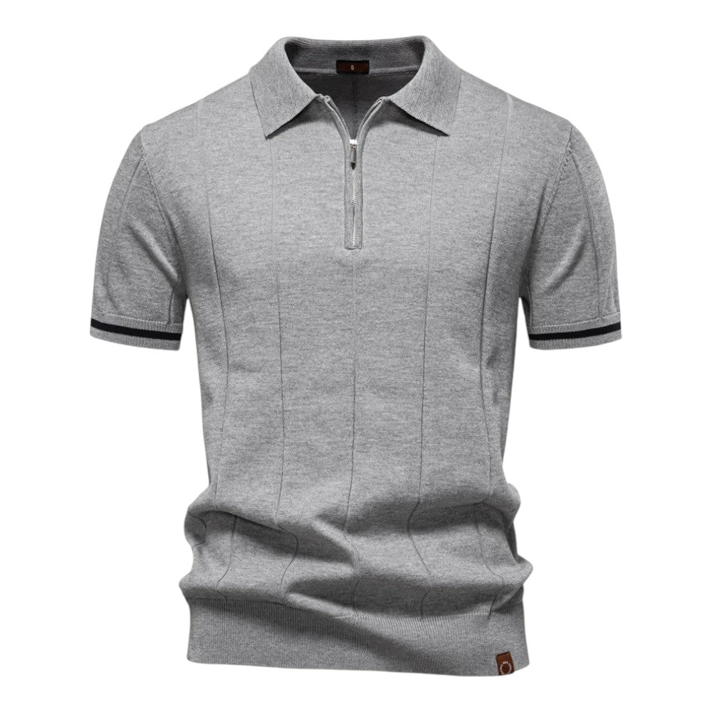 EROSS - MODERN TEXTURED ZIP POLO