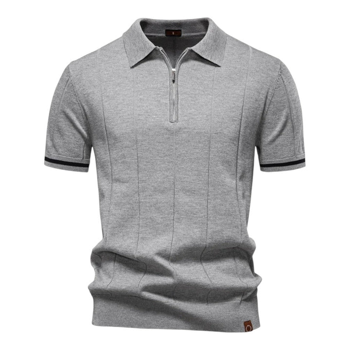 EROSS - MODERN TEXTURED ZIP POLO