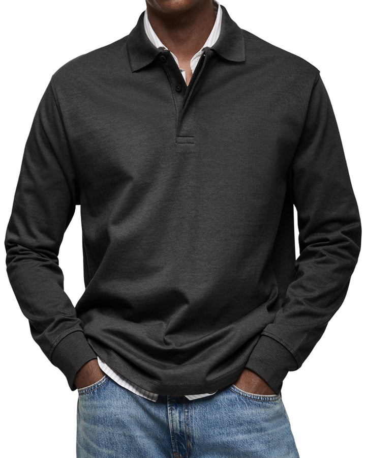 ALJUR - CASUAL LONGSLEEVE POLO