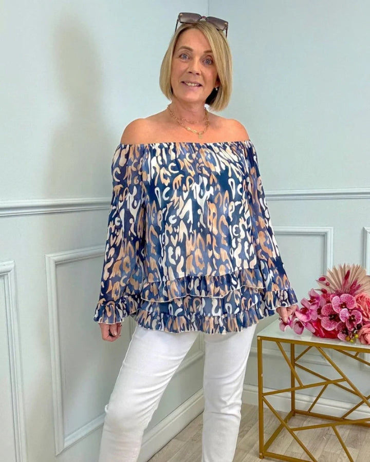 BRITNEY - CASUAL LUXE GLAM BLOUSE