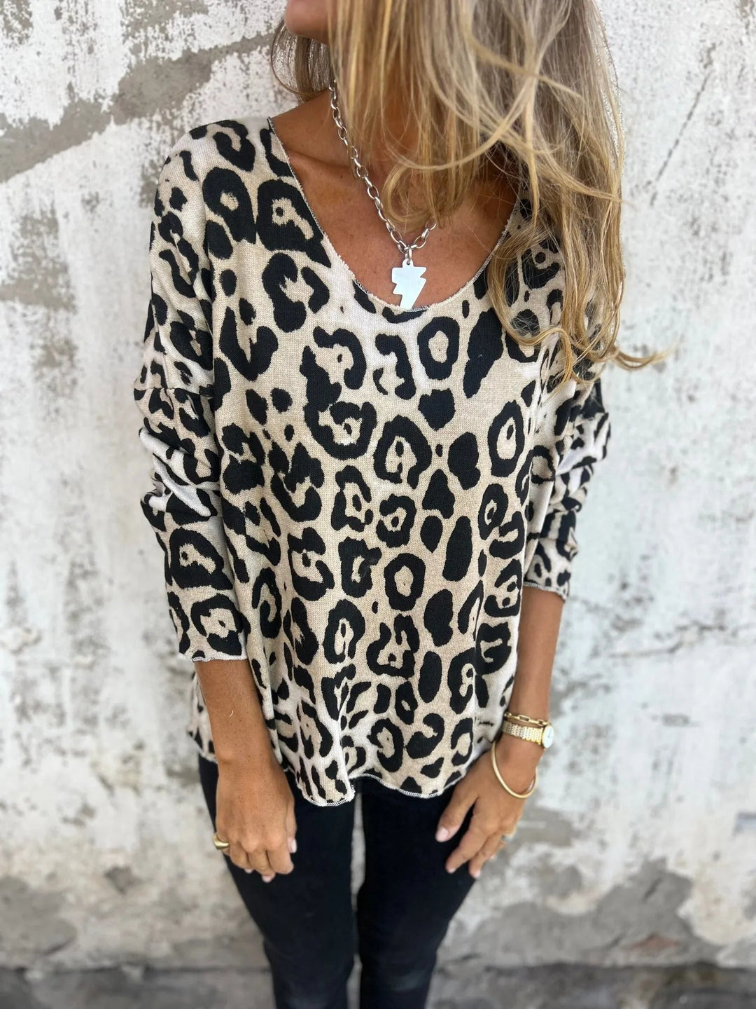SERA - CASUAL LEOPARD PRINT BLOUSE