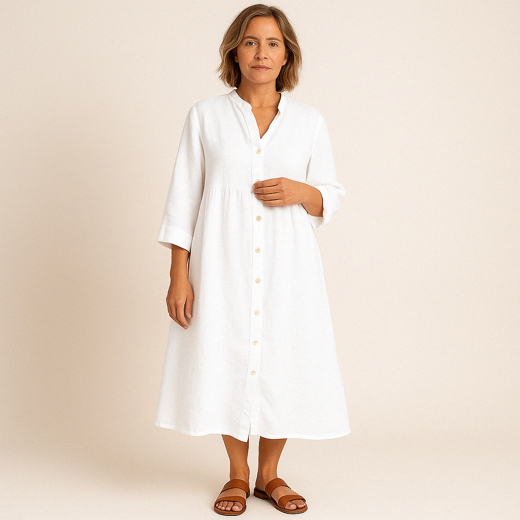 JORJA - COTTON LINEN TUNIC DRESS