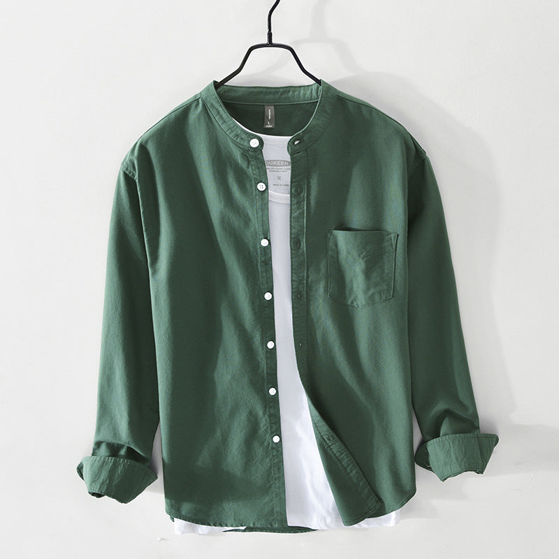 WINSTON - LONGSLEEVE CHINESE COLLAR SHIRT