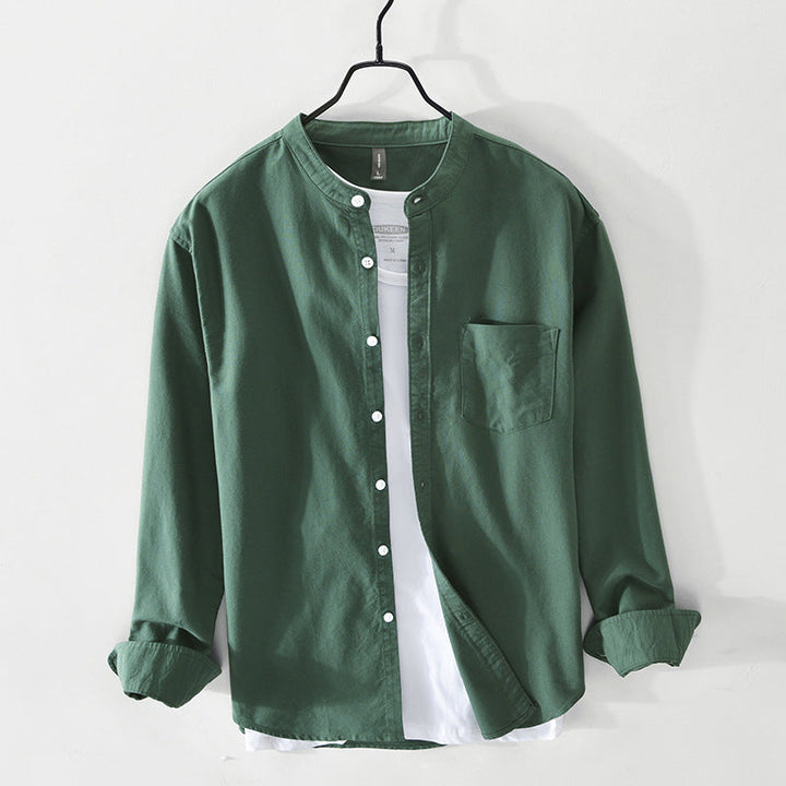 WINSTON - LONGSLEEVE CHINESE COLLAR SHIRT