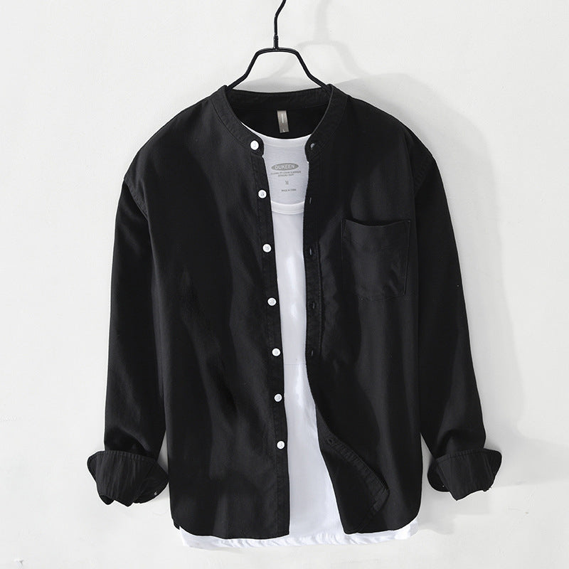 WINSTON - LONGSLEEVE CHINESE COLLAR SHIRT