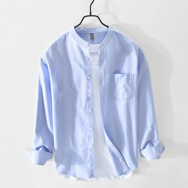 WINSTON - LONGSLEEVE CHINESE COLLAR SHIRT