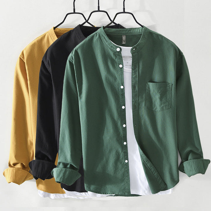 WINSTON - LONGSLEEVE CHINESE COLLAR SHIRT