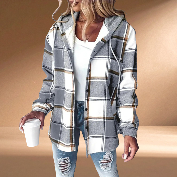 Emma | Checked Hooded Jacket