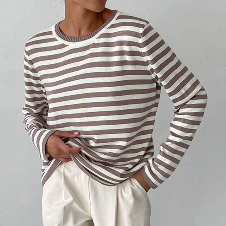 VALENTINA - TRENDY PINSTRIPE SHIRT