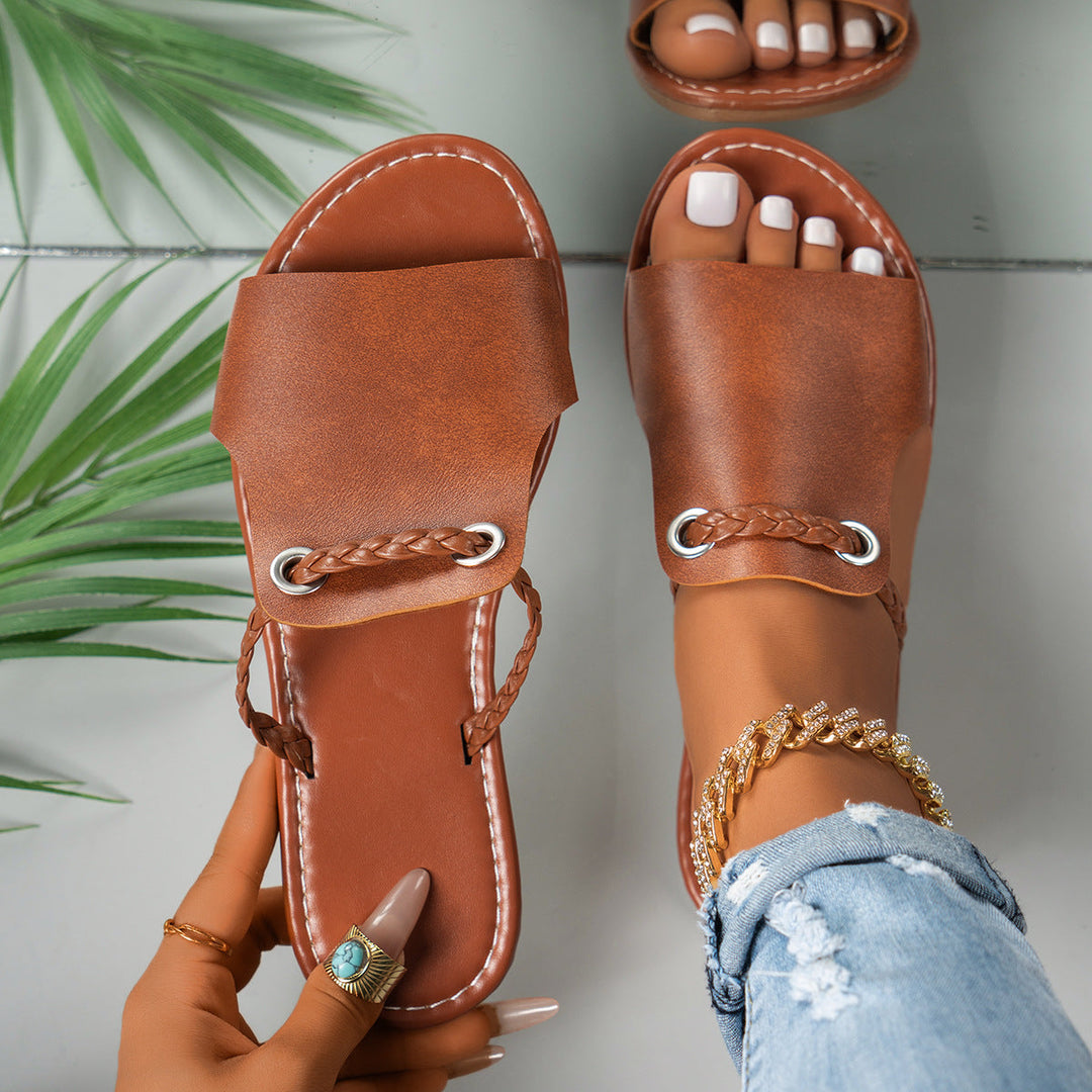 TATJANA - COMFORT SLIDE SANDALS BRAIDED STYLE