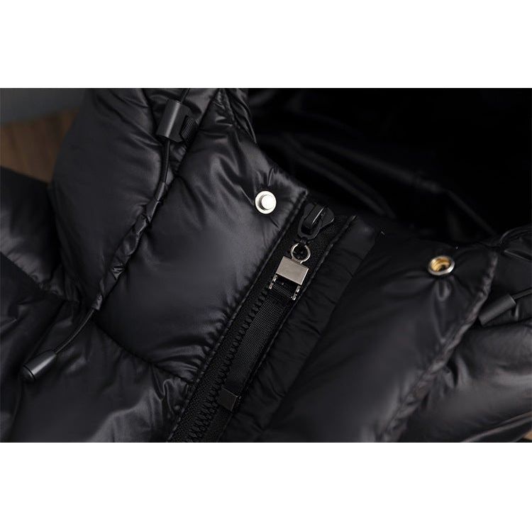 Long Quilted Winter Jacket | With Hood and Zip