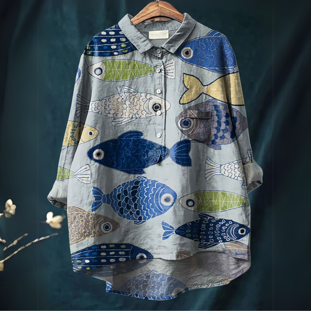 Mable | Fish Print Shirt