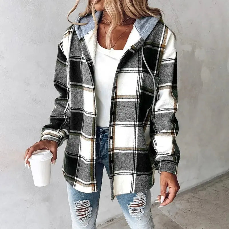 Emma | Checked Hooded Jacket