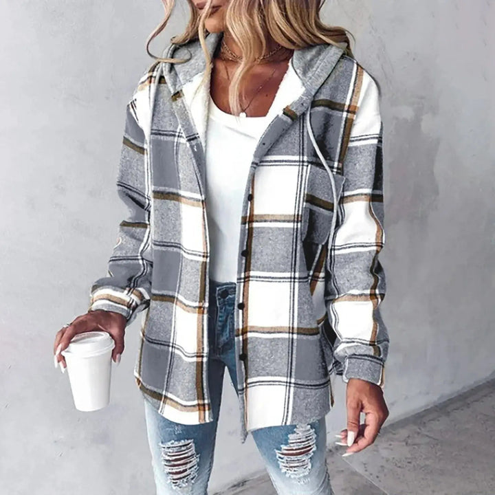 Emma | Checked Hooded Jacket