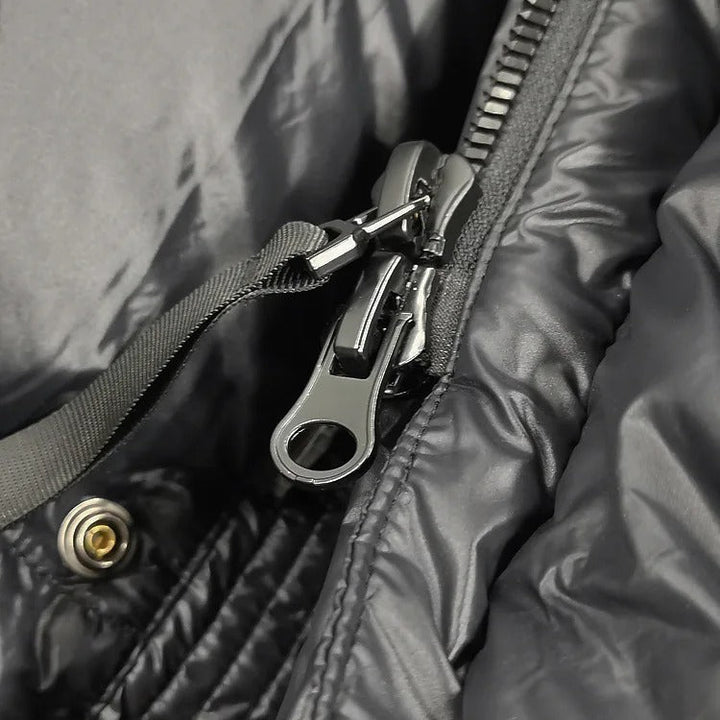 Long Quilted Winter Jacket | With Hood and Zip