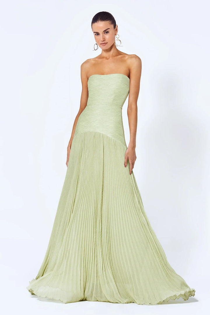 LETHEREN - EVERGREEN ELEGANCE MAXI DRESS