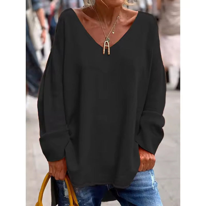 PAU - RELAXED FIT V-NECK BLOUSE