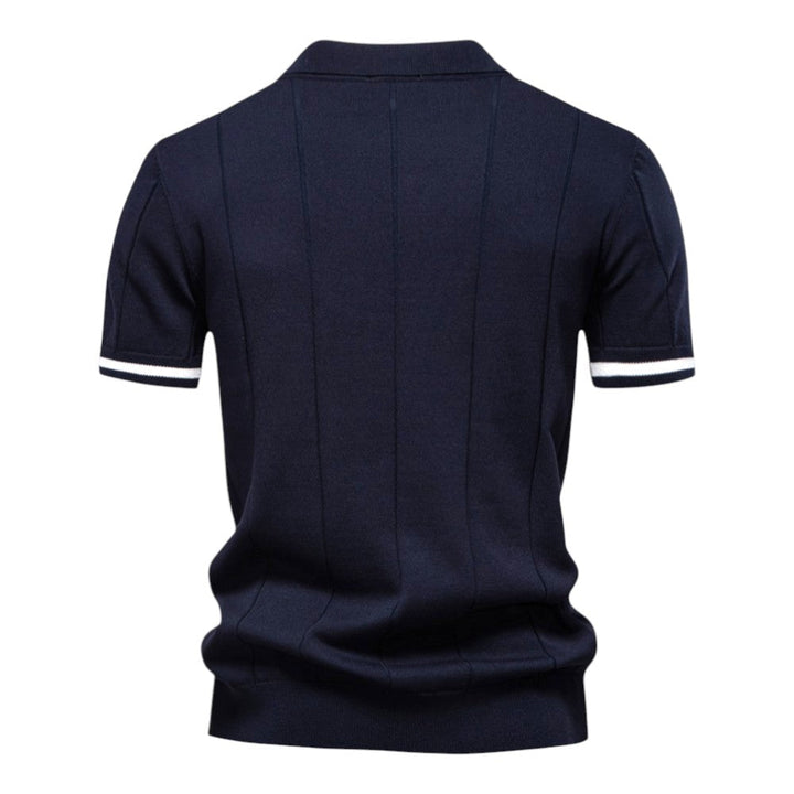 EROSS - MODERN TEXTURED ZIP POLO
