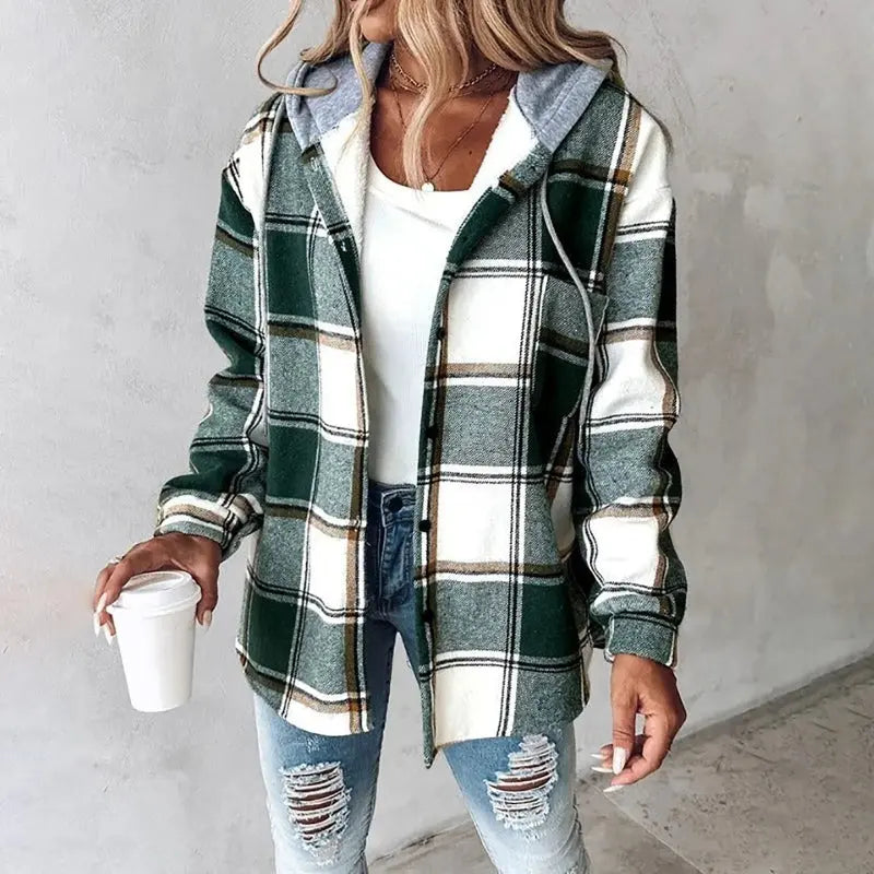 Emma | Checked Hooded Jacket