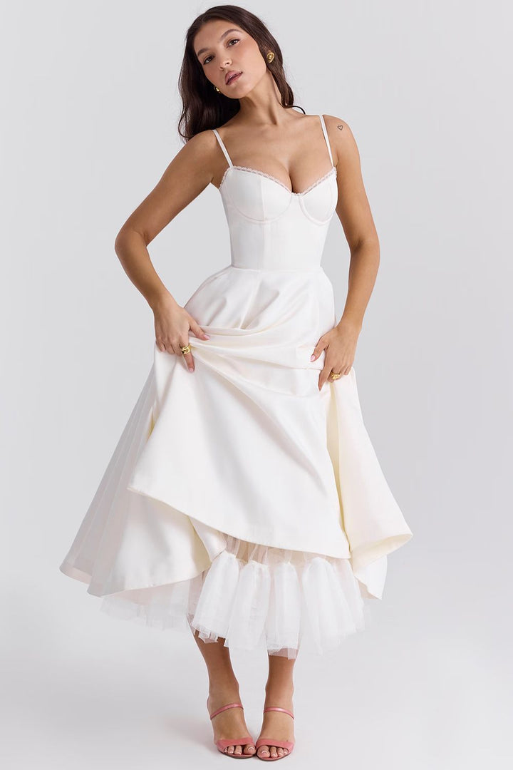 Cordelia | Delicate Tulle Accent Dress