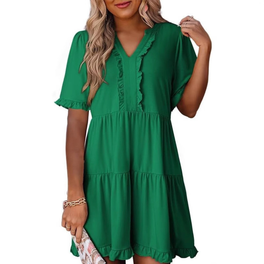 SHARONA - EVERYDAY V-NECK MINI DRESS