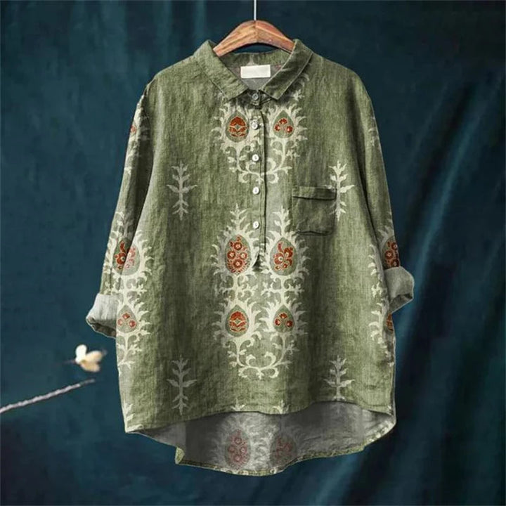 Kasey | Vintage Retro Floral Art Print Shirt