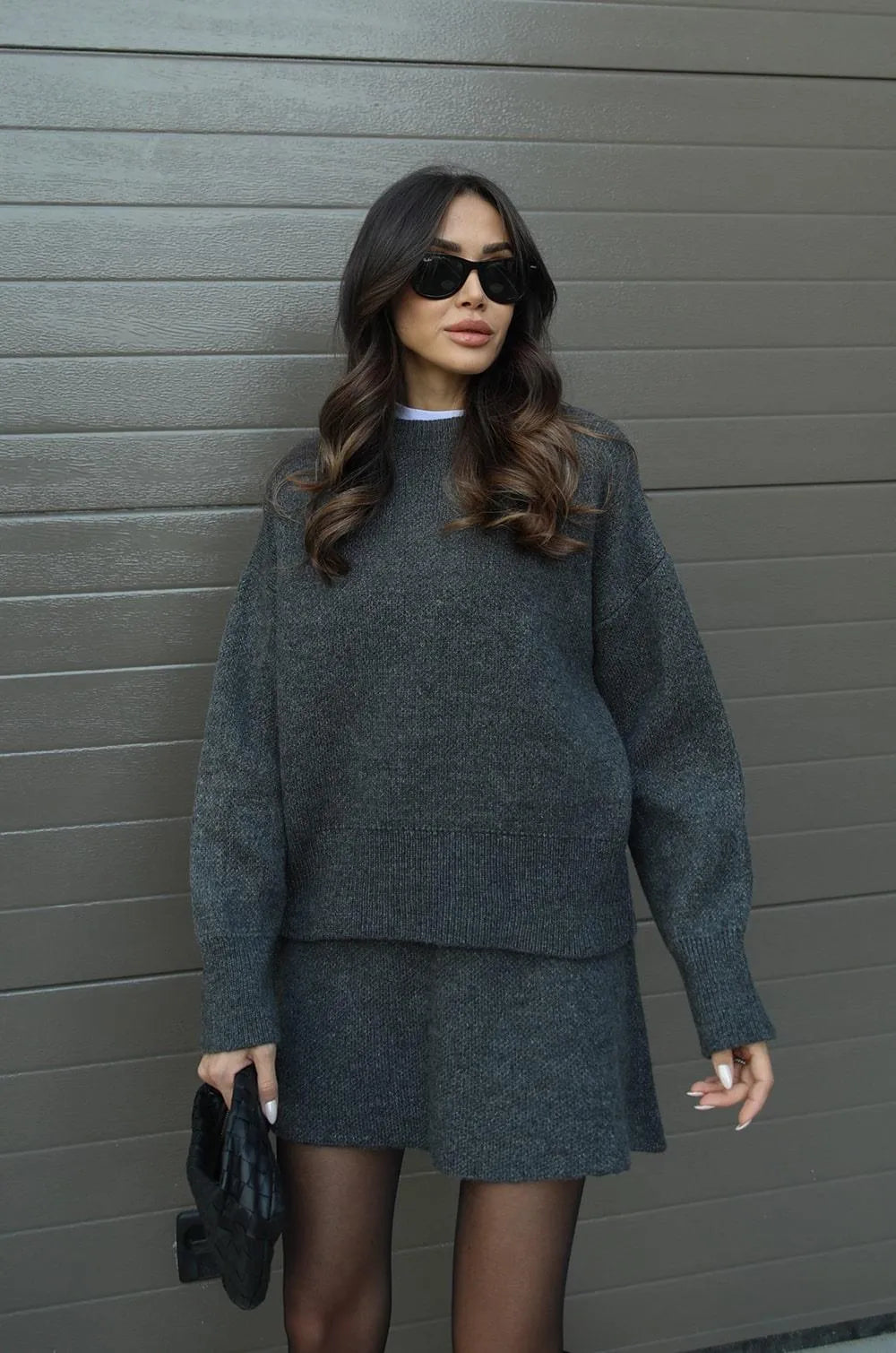 LEAH - KNIT SWEATER AND SKIRT SET