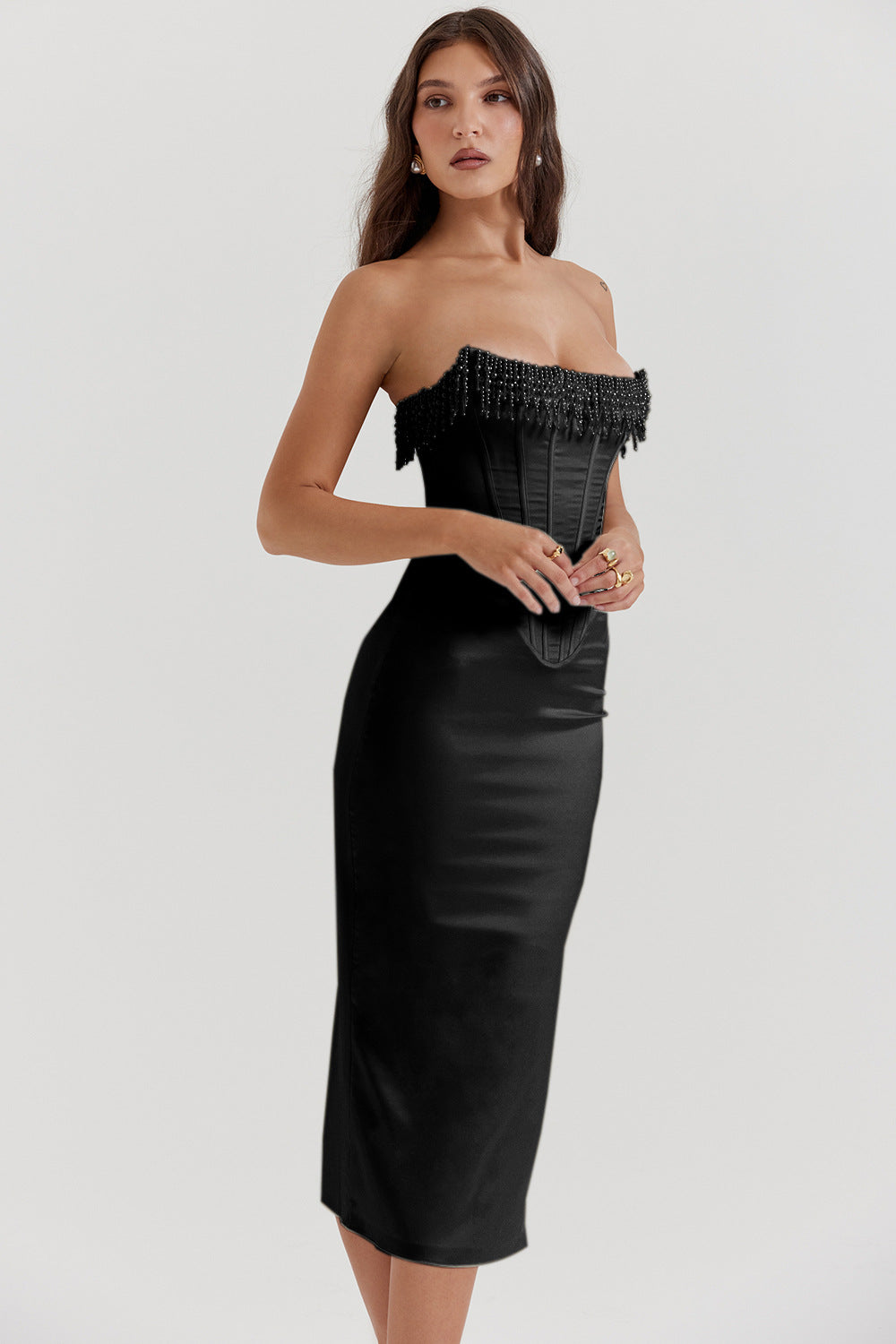 HALEY - CORSET MIDI DRESS