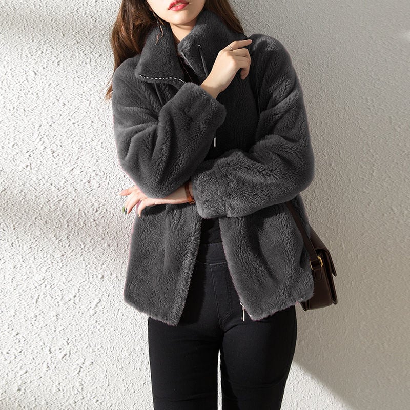 HILDA – STREET STYLE FUZZY FLEECE COAT