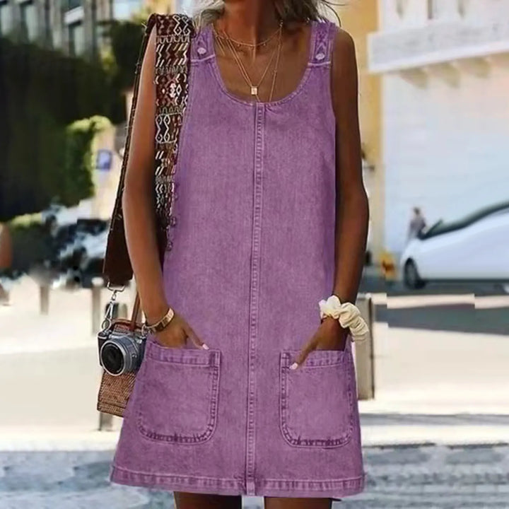 TIA - DENIM BODYCON MINI DRESS