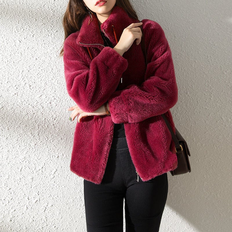 HILDA – STREET STYLE FUZZY FLEECE COAT