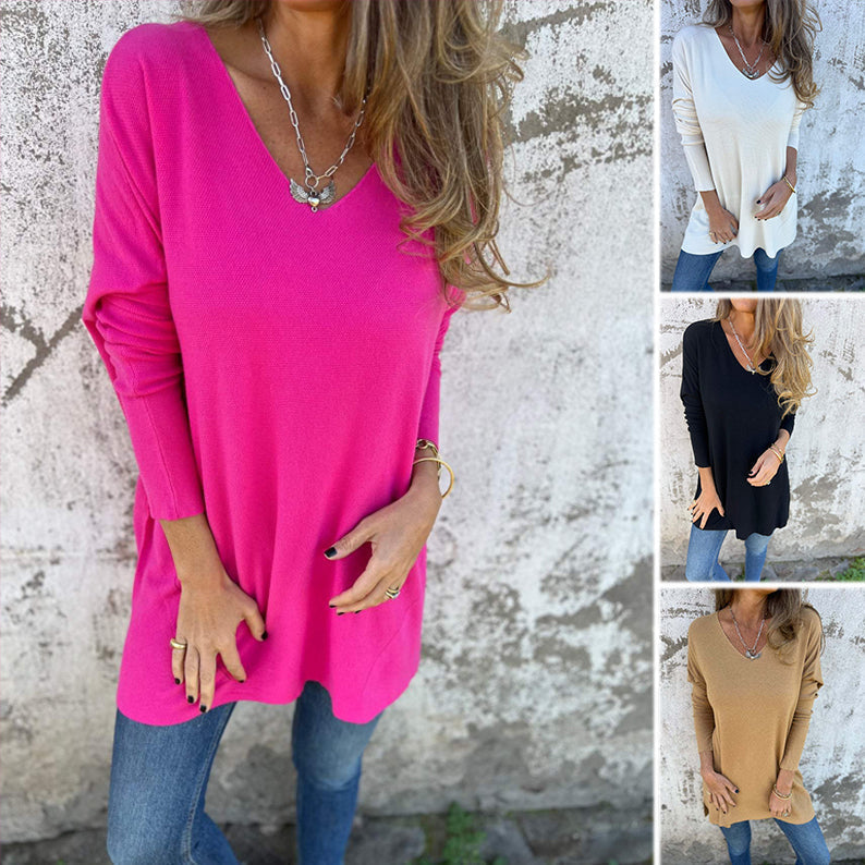 SERENA - SOFT LONG-SLEEVE KNIT BLOUSE