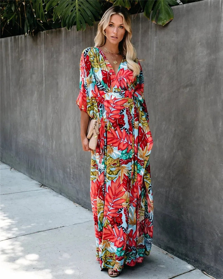 Christine - Summer Loose Kimono Maxi Dress