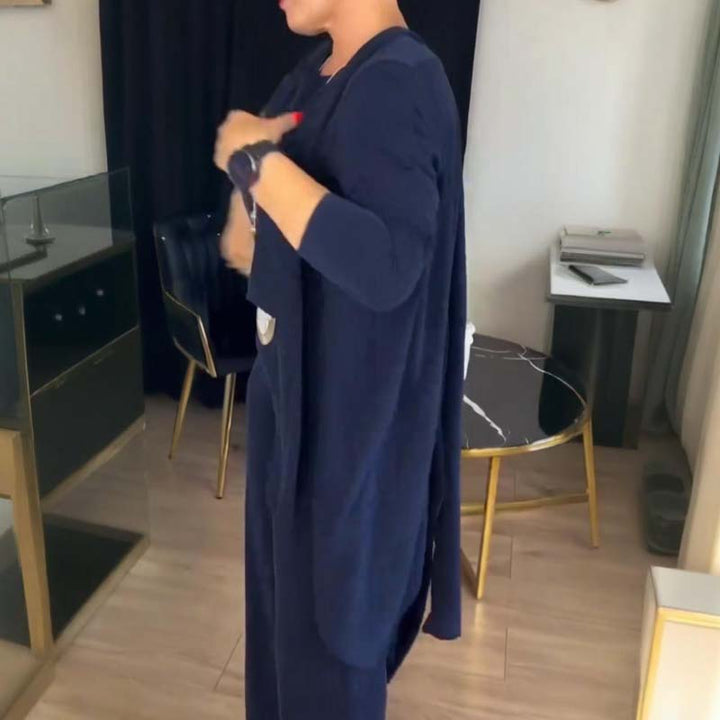 NATALIE - CLASSIC 3-PIECE SET WITH CARDIGAN TOP AND PANTS