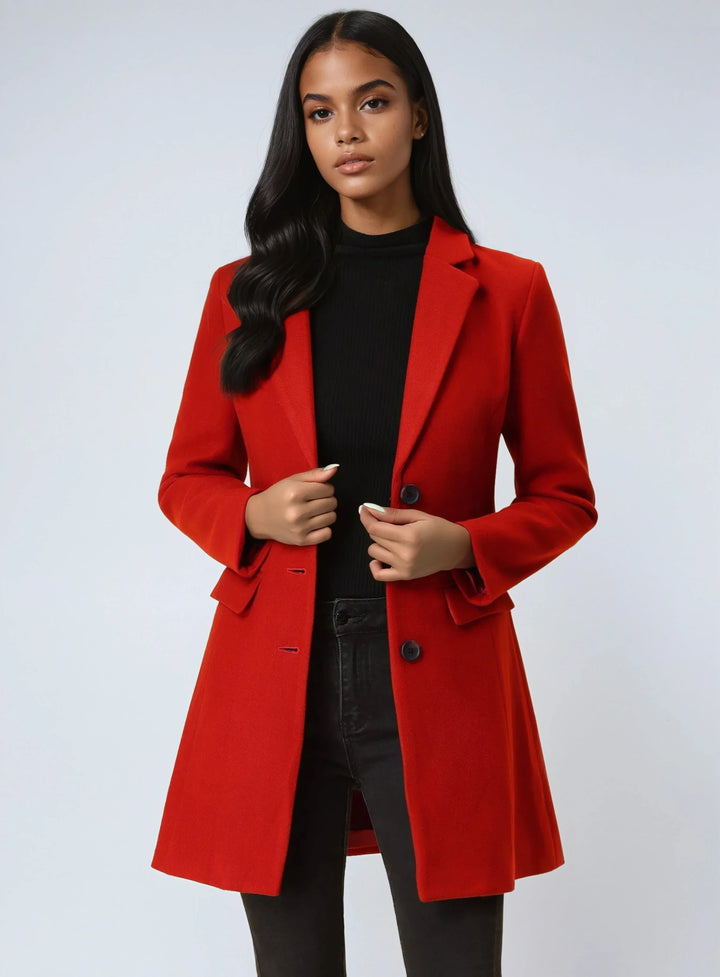 Wool Coat | Classic Cut with Collar